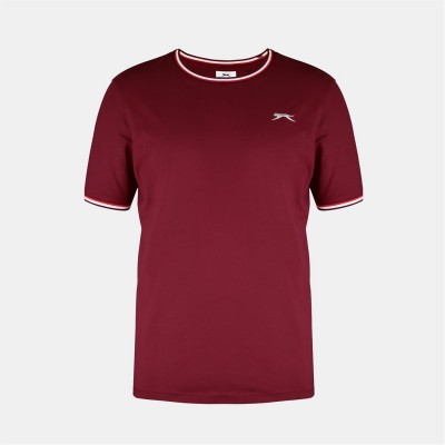 мъжка,тениска,мъжки,тениски,мъжки,горнища,размер+,slazenger,tipped,t,shirt,mens,burgundy,marl