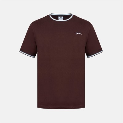 мъжка,тениска,мъжки,тениски,slazenger,tipped,t,shirt,mens,chocolate,brown