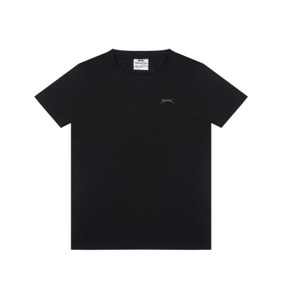 детска,тениска,детски,тениски,slazenger,junior,boys,plain,tee,shirt,black