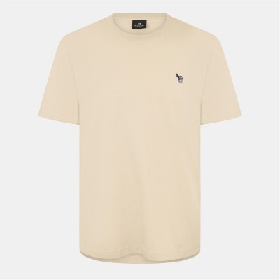тениска,облекла,на,разпродажба,мъжки,тениски,ps,paul,smith,men's,regular,fit,zebra,crew,neck,t,shirt,beige,08