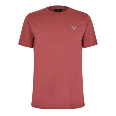 тениска,облекла,на,разпродажба,мъжки,тениски,ps,paul,smith,zebra,crew,neck,t,shirt,maroon,23c