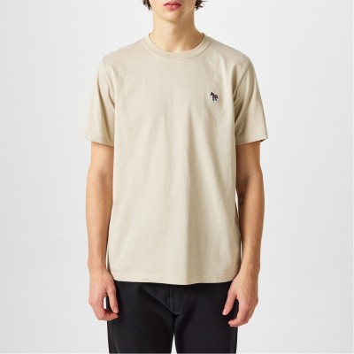 тениска,облекла,на,разпродажба,мъжки,тениски,ps,paul,smith,men's,regular,fit,zebra,crew,neck,t,shirt,beige,08