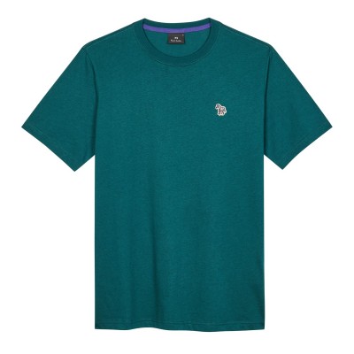 тениска,облекла,на,разпродажба,мъжки,тениски,ps,paul,smith,men's,regular,fit,zebra,crew,neck,t,shirt,green,48b