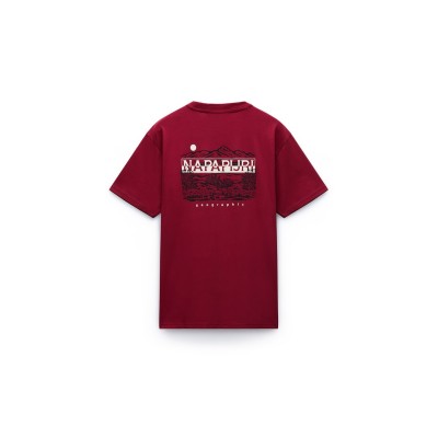 тениска,мъжки,тениски,napapijri,graphic,t,shirt,burgundy,r1e