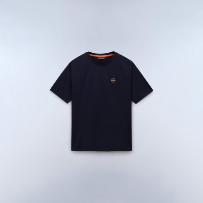 мъжка,тениска,мъжки,тениски,napapijri,badge,short,sleeve,t,shirt,mens,blue,marine