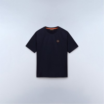 мъжка,тениска,мъжки,тениски,napapijri,badge,short,sleeve,t,shirt,mens,blue,marine