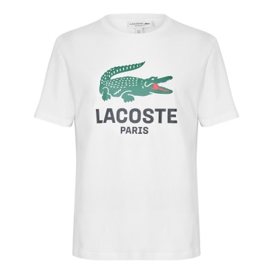 тениска,мъжки,тениски,lacoste,men's,large,croc,regular,fit,t,shirt,white,001