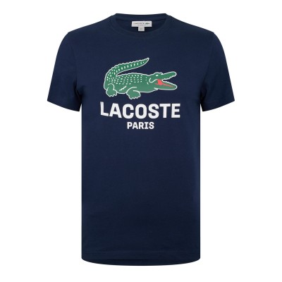 тениска,облекла,на,разпродажба,мъжки,тениски,lacoste,men's,large,croc,regular,fit,t,shirt,navy,166