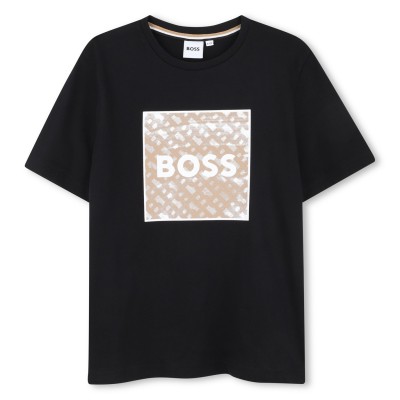 тениска,детски,облекла,boss,boss,monogram,tee,jn61,black