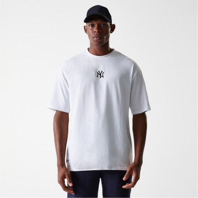 бейзбол,new,era,men's,mlb,essential,oversized,t,shirt,ny,white