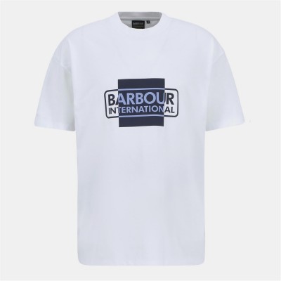 тениска,мъжки,тениски,barbour,international,short,sleeved,cotton,divide,t,shirt,white,wh11