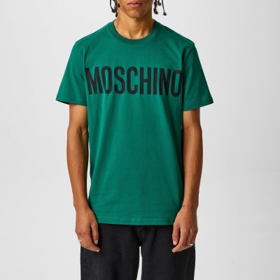 тениска,мъжки,тениски,moschino,men,s,contrast,logo,t,shirt,multi,green