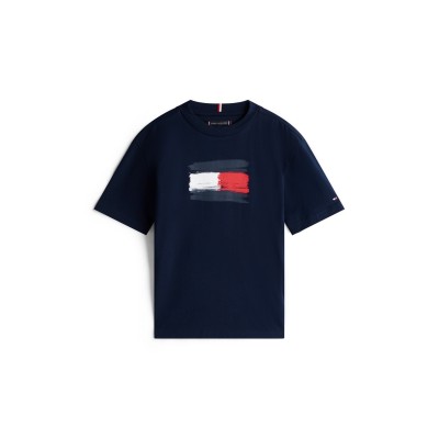 тениска,детски,3/4,панталони,tommy,hilfiger,kids',flag,t,shirt,night,navy,c1g