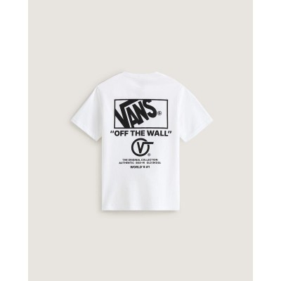 юношеска,тениска,vans,back,logo,tee,juniors,white