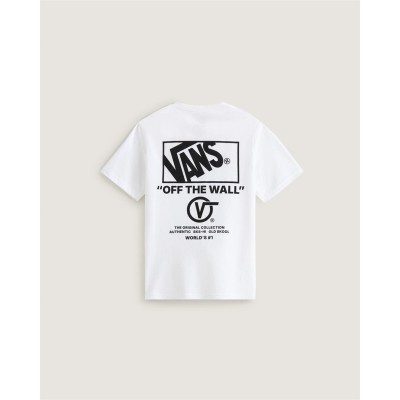 юношеска,тениска,детски,3/4,панталони,детски,облекла,vans,vans,back,logo,tee,juniors,white