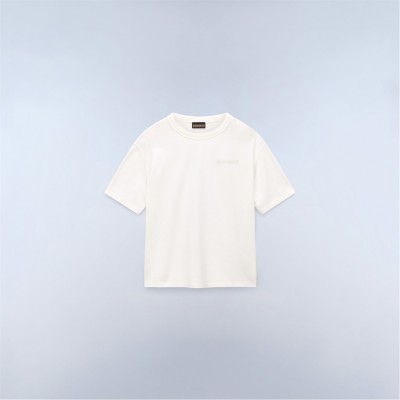 юношеска,тениска,с,щампа,детски,3/4,панталони,napapijri,back,print,tee,junior,white,206