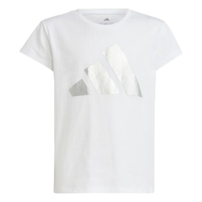 детска,тениска,разпродажба,adidas,детски,тениски,детски,облекла,adidas,season,essentials,glam,t,shirt,kids,white,silver