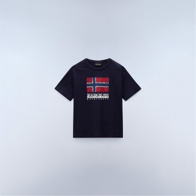 юношеска,тениска,детски,3/4,панталони,napapijri,napa,adige,t,shirt,juniors,blue,marine,176