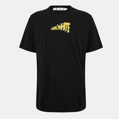 тениска,мъжки,тениски,off,white,slim,arrow,t,shirt,black,yellow