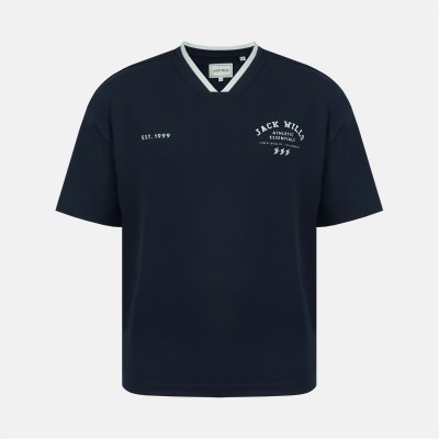 тениска,мъжки,тениски,jack,wills,men's,v,neck,short,sleeve,oversized,t,shirt,navy