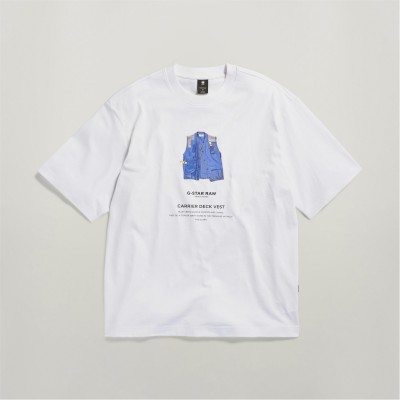 тениска,облекла,на,разпродажба,мъжки,тениски,g,star,archive,boxy,t,shirt,white,deck