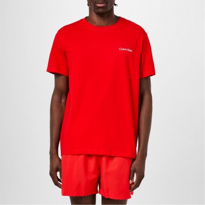 мъжка,тениска,мъжки,тениски,calvin,klein,core,logo,t,shirt,mens,fierce,red