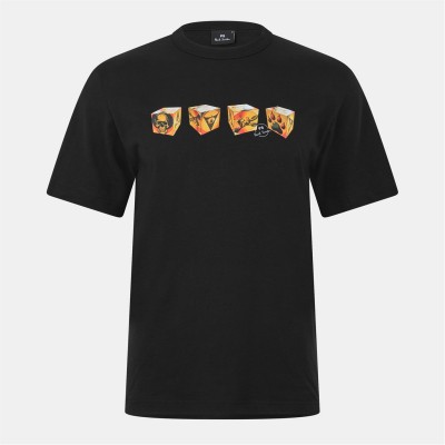 облекла,на,разпродажба,мъжки,тениски,ps,paul,smith,ps,cube,graphic,t,sn61,black,79