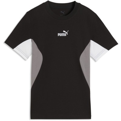 тениска,разпродажба,puma,детски,3/4,панталони,детски,тениски,puma,puma,colr,block,tee,jn63,blk,wht,gry