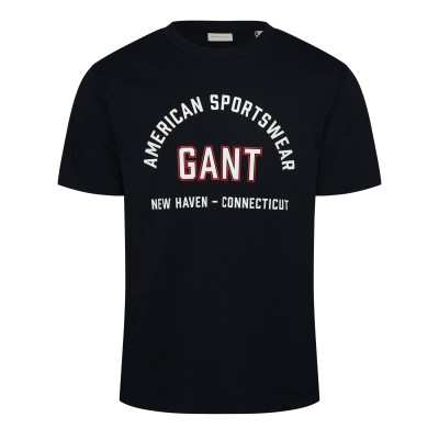 тениска,мъжки,тениски,gant,graph,t,shirt,sn64,black