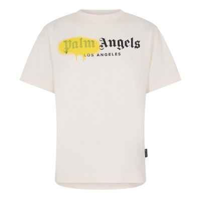 тениска,мъжки,тениски,palm,angels,men,s,spray,t,shirt,white,yellow