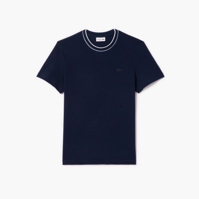 тениска,облекла,на,разпродажба,мъжки,тениски,lacoste,stretch,pique,stripe,collar,t,shirt,navy,166