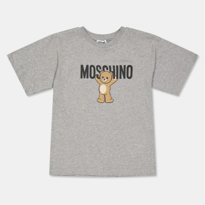 детска,тениска,детски,3/4,панталони,moschino,unisex,regular,fit,kids,t,shirt,grey,60901