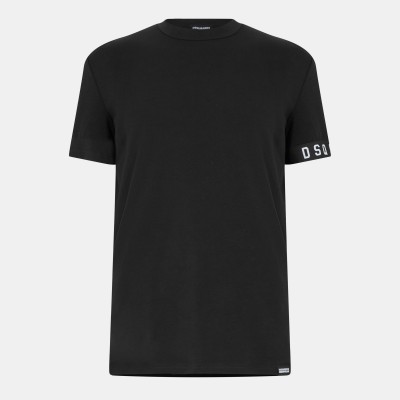 тениска,мъжки,тениски,dsquared2,men,s,dsq,band,logo,slim,fit,t,shirt,black