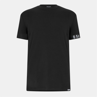 тениска,облекла,на,разпродажба,мъжки,тениски,dsquared2,men's,dsq,band,logo,slim,fit,t,shirt,black