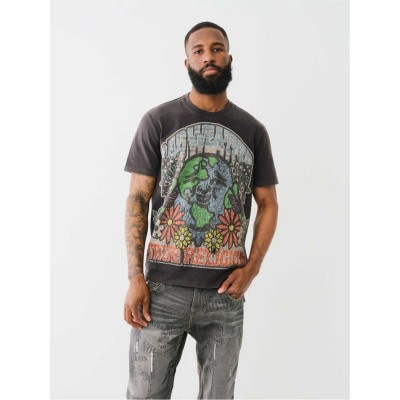 мъжка,тениска,облекла,на,разпродажба,мъжки,тениски,true,religion,relaxed,buddha,t,shirt,mens,jet,black