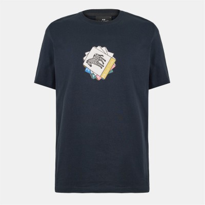 облекла,на,разпродажба,мъжки,тениски,ps,paul,smith,ps,cardszeb,graphc,t,sn61,blue,49