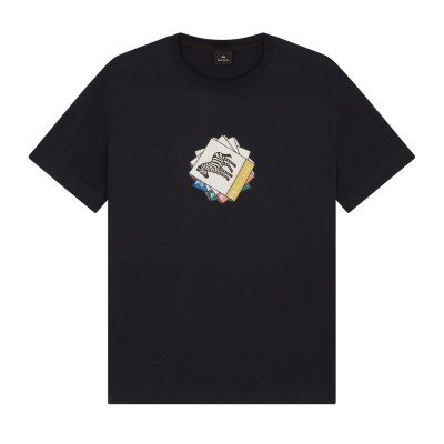 тениска,облекла,на,разпродажба,мъжки,тениски,ps,paul,smith,men's,cardszeb,graphic,t,shirt,blue,49