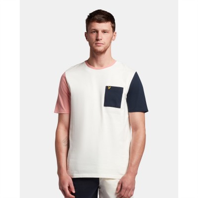 тениска,мъжки,тениски,lyle,and,scott,contrast,t,shirt,off,white,z139