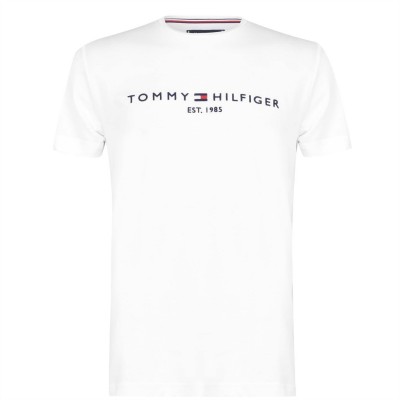 тениска,мъжки,тениски,tommy,hilfiger,logo,crew,neck,t,shirt,white,118