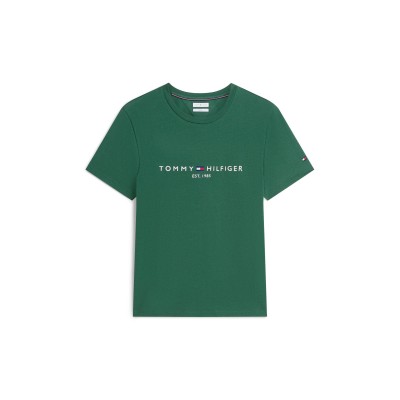 тениска,мъжки,тениски,tommy,hilfiger,logo,crew,neck,t,shirt,street,green