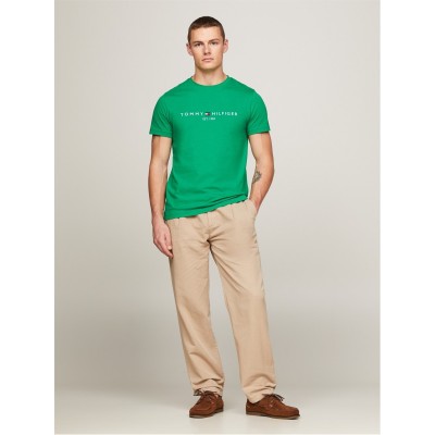 тениска,мъжки,тениски,tommy,hilfiger,logo,crew,neck,t,shirt,olympic,green