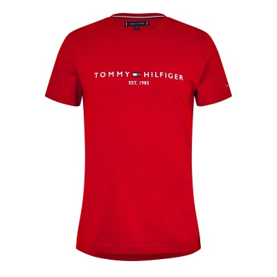 тениска,облекла,на,разпродажба,мъжки,тениски,tommy,hilfiger,logo,crew,neck,t,shirt,fierce,red