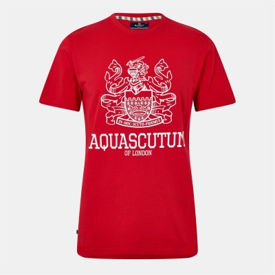 тениска,мъжки,тениски,aquascutum,aquascutum,logo,tee,sn99,red