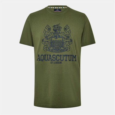 тениска,облекла,на,разпродажба,мъжки,тениски,aquascutum,aquascutum,logo,tee,sn99,green,navy