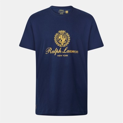 тениска,облекла,на,разпродажба,мъжки,тениски,polo,ralph,lauren,men's,crest,logo,regular,fit,t,shirt,newport,navy