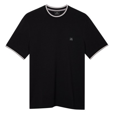 тениска,мъжки,тениски,ps,paul,smith,logo,patch,t,shirt,black,79