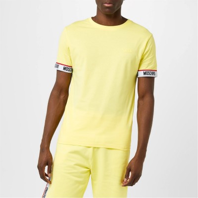тениска,облекла,на,разпродажба,мъжки,тениски,moschino,logo,band,t,shirt,yellow,21