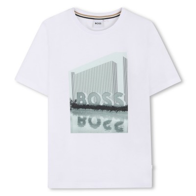 тениска,детски,3/4,панталони,boss,boss,ss,t,shirt,jn63,white