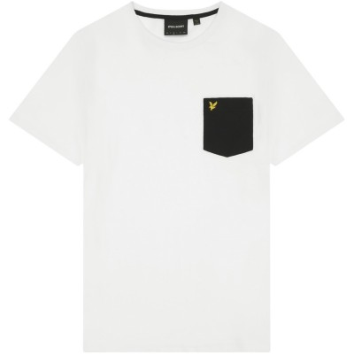 тениска,облекла,на,разпродажба,мъжки,тениски,lyle,and,scott,pocket,t,shirt,white,w104
