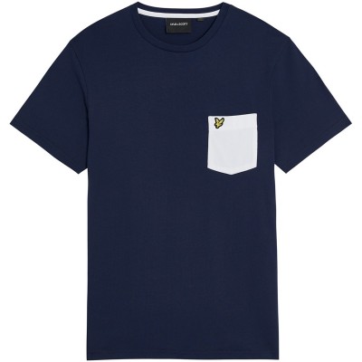 тениска,мъжки,тениски,lyle,and,scott,pocket,t,shirt,navy,wht,z629